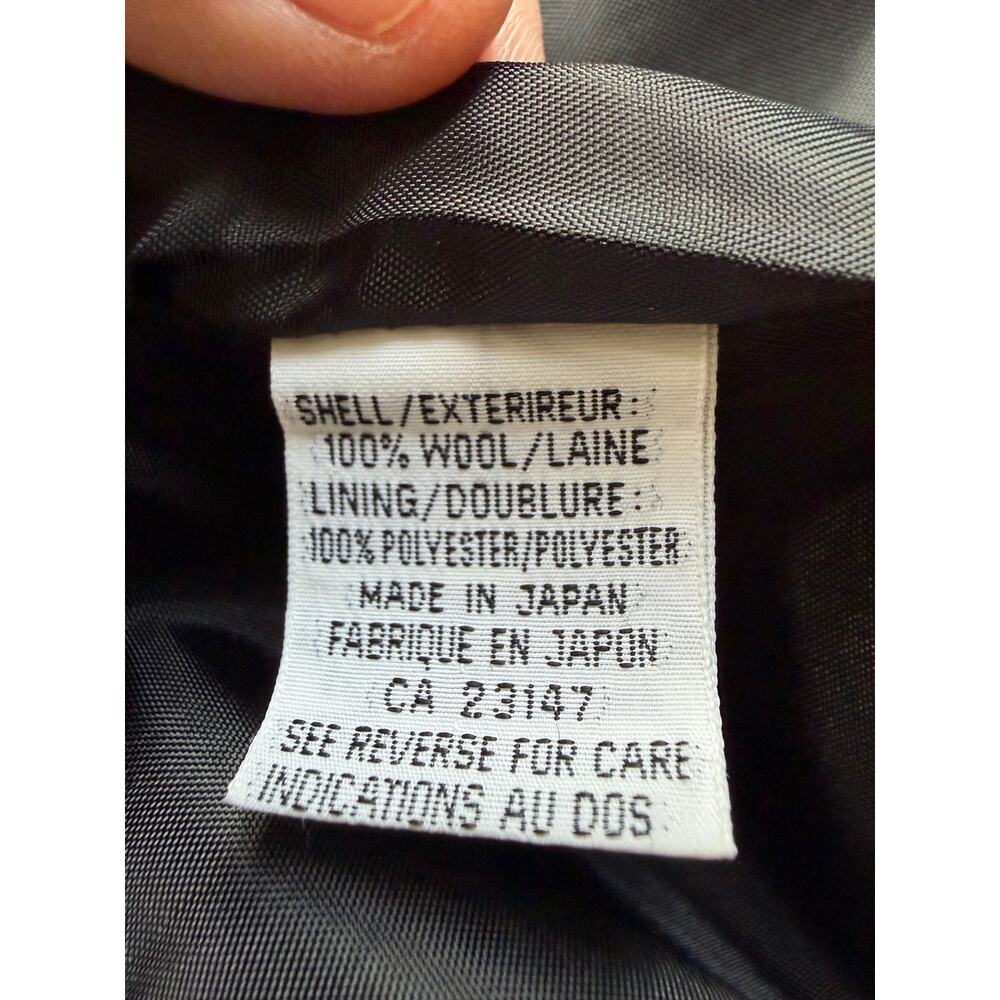 Vintage Talbots Wool Longline Blazer Coat Jacket 3-Button Black Made in Japan - Picture 8 of 9